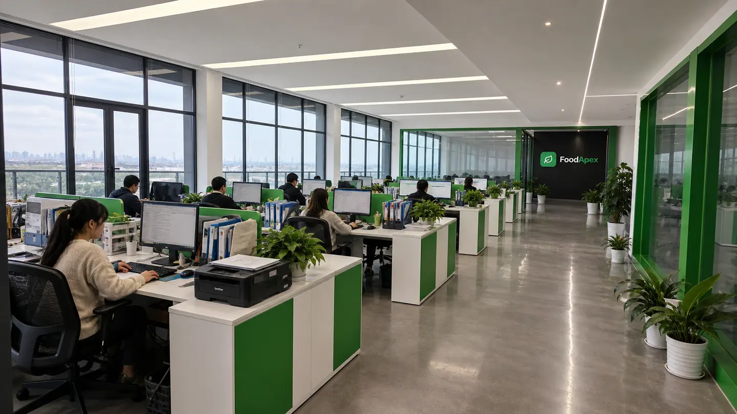 Apex Biotech technical and export coordination office visualization